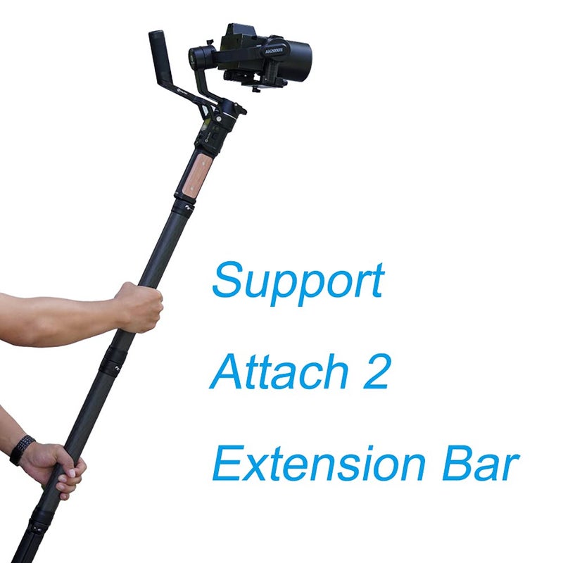 FeiyuTech Carbon Fiber Extension Bar 11 inches, Lightweight with 1/4" Hole/Screw for Smartphone/Camera Handhold Gimbal Stabilizer, Action Camera and Tripod. - Image 3